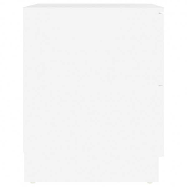 Mesas de cabeceira 2 pcs 40x40x50 cm contraplacado branco M 5