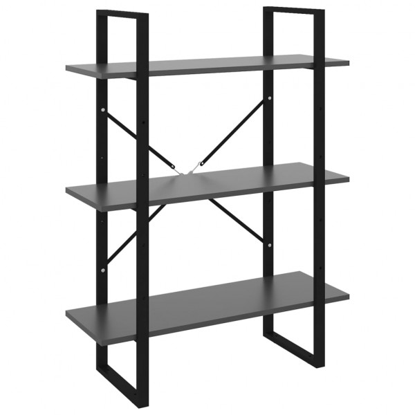 Estantería madera contrachapada gris 80x30x105 cm M 2