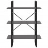 Estantería madera contrachapada gris 80x30x105 cm 3