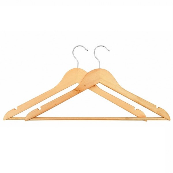 Juego de perchas para ropa 100 uds antideslizantes madera dura M 5