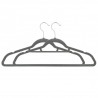 Juego de perchas de ropa 50 uds antideslizantes terciopelo gris 2