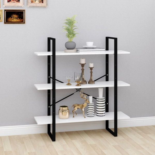 Estantería de madera contrachapada blanco 100x30x105 cm D