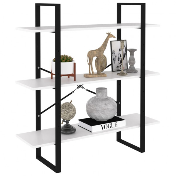 Estantería de madera contrachapada blanco 100x30x105 cm M 3