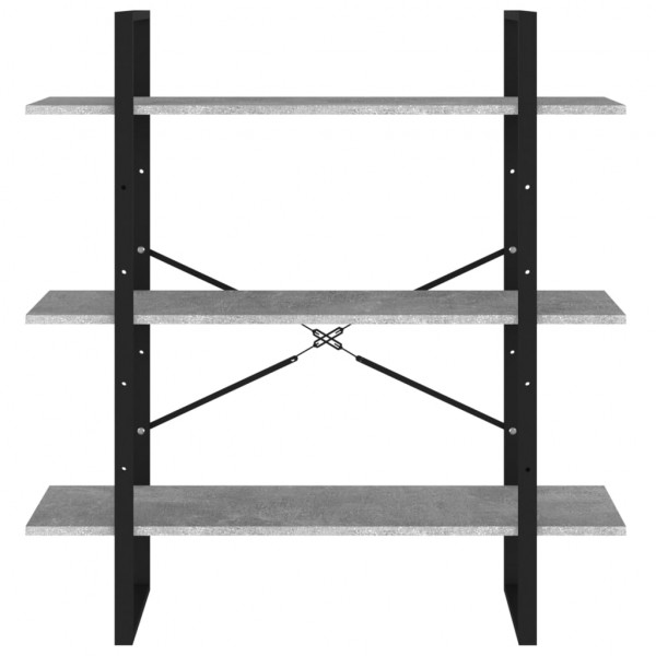 Estantería de madera contrachapada gris hormigón 100x30x105 cm M 5