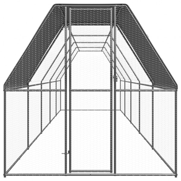 Jaula gallinero de exterior de acero galvanizado 2x10x2 m M 2
