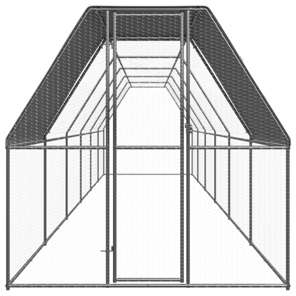 Jaula gallinero de exterior de acero galvanizado 2x12x2 m M 2