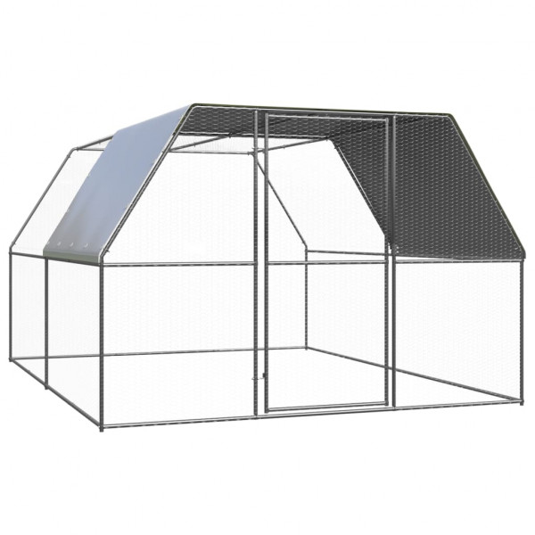 Jaula gallinero de exterior de acero galvanizado 3x4x2 m D