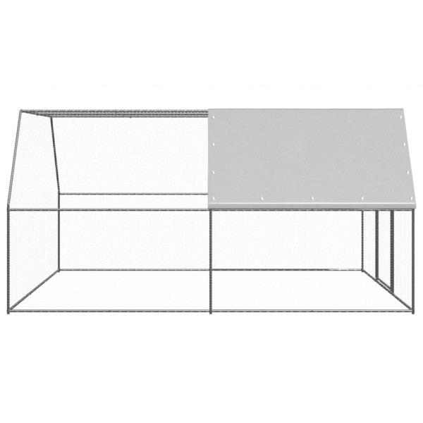 Galinheiro de exterior 3x4x2 m aço galvanizado M 3