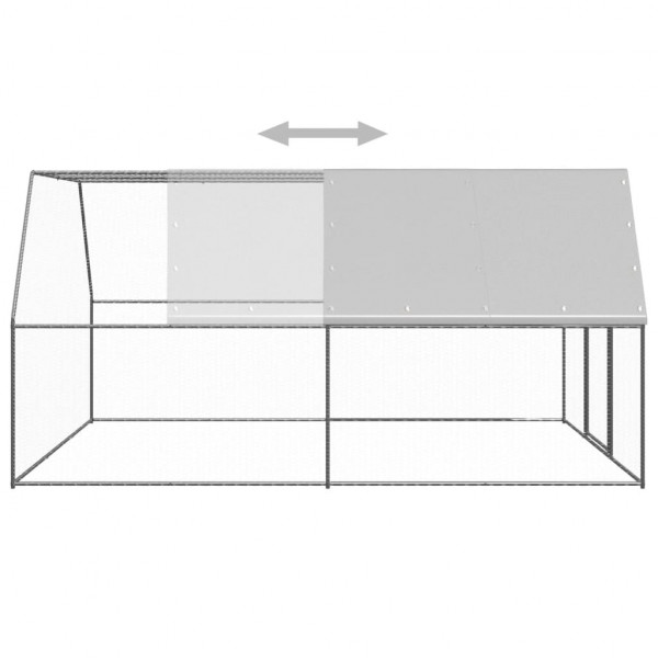 Jaula gallinero de exterior de acero galvanizado 3x4x2 m M 4