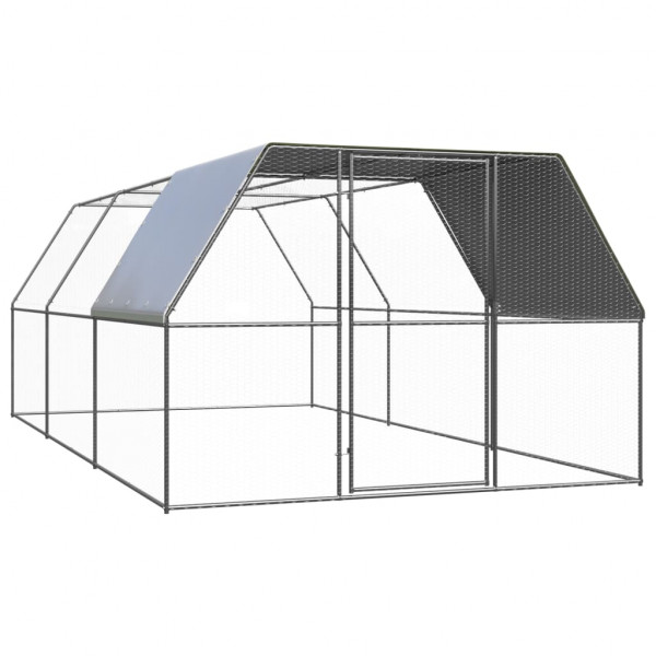 Jaula gallinero de exterior de acero galvanizado 3x6x2 m D