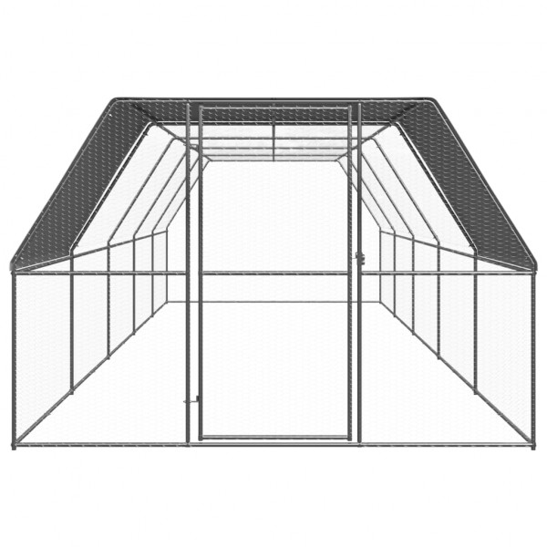 Galinheiro de exterior 3x10x2 m aço galvanizado M 2