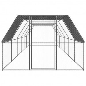 Galinheiro de exterior 3x12x2 m aço galvanizado H