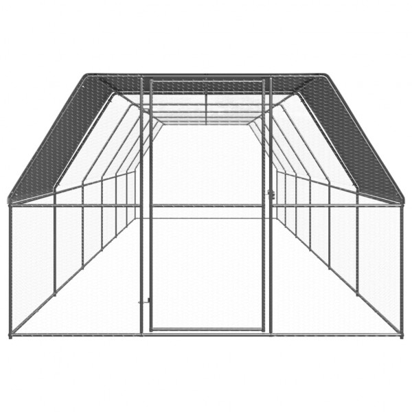 Jaula gallinero de exterior de acero galvanizado 3x12x2 m M 2