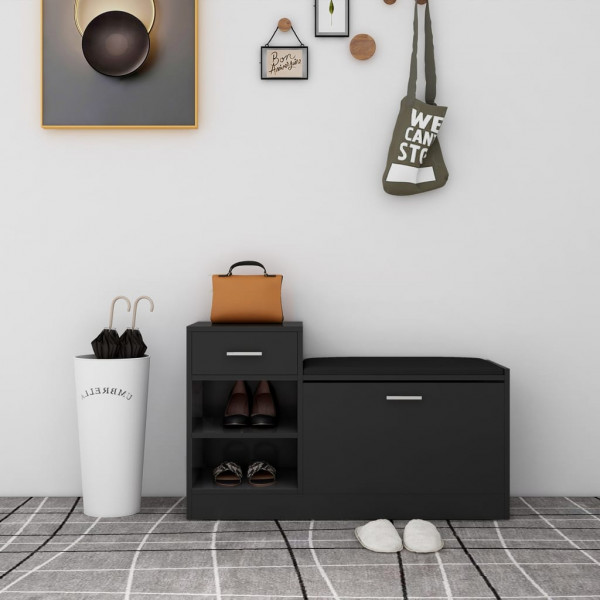 Banco zapatero aglomerado blanco 94.5x31x57 cm D