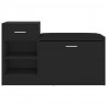 Banco sapateira 94.5x31x57 cm derivados de madeira preto 3