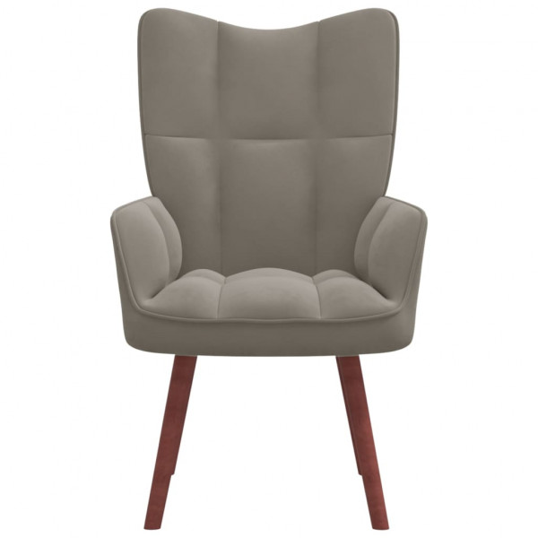 Sillón de relax de terciopelo gris claro M 3