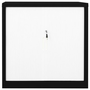 Armário com porta deslizante 90x40x90 cm aço preto H