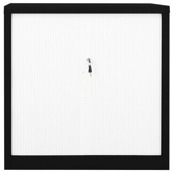 Armario de puerta corredera acero negro 90x40x90 cm M 2