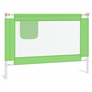 Barandilla de seguridad cama de niño tela verde 90x25 cm H