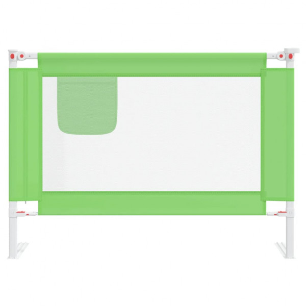 Barandilla de seguridad cama de niño tela verde 90x25 cm M 3