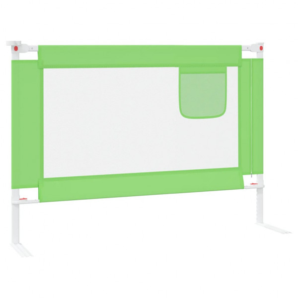 Barandilla de seguridad cama de niño tela verde 90x25 cm M 4