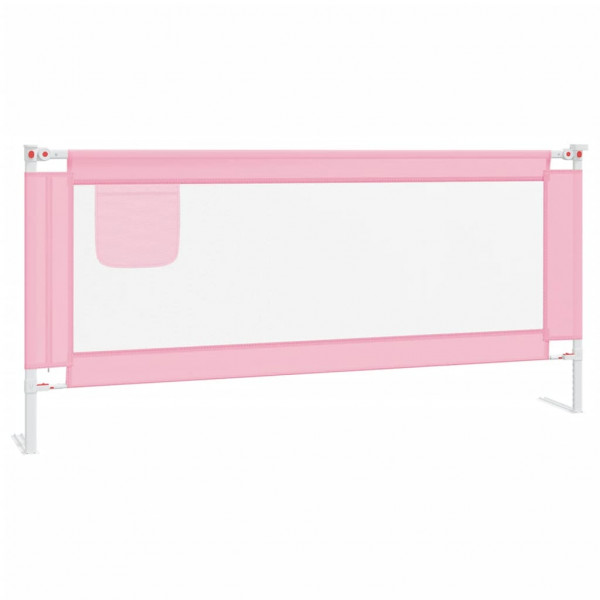 Barra de segurança p/ cama infantil tecido 200x25 cm rosa M 2