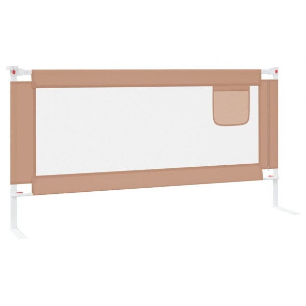 Barandilla de seguridad cama de niño taupe tela 180x25 cm M 4