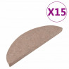 Alfombrilla autoadhesiva de escalera 15 uds beige 65x22.5x3.5cm 2