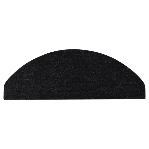 Tapetes de escada autoadesivos 15 pcs 65x22.5x3.5 cm preto M 4