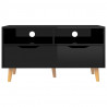 Mueble para TV de aglomerado negro brillante 90x40x48.5 cm 5