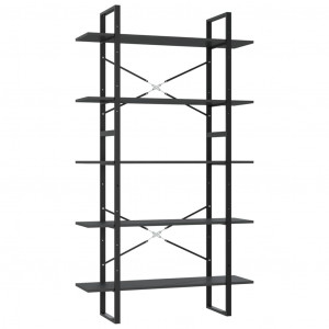 Estantería 5 niveles madera ingeniería gris 100x30x175 cm H