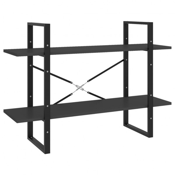 Estante com 2 prateleiras 100x30x70 cm derivados madeira cinza M 2