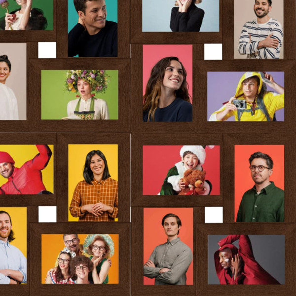 Moldura para 24 (10x15 cm) fotografias MDF castanho-escuro M 4