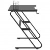 Escritorio gaming con patas forma ZZ negro 110x60x75cm 5