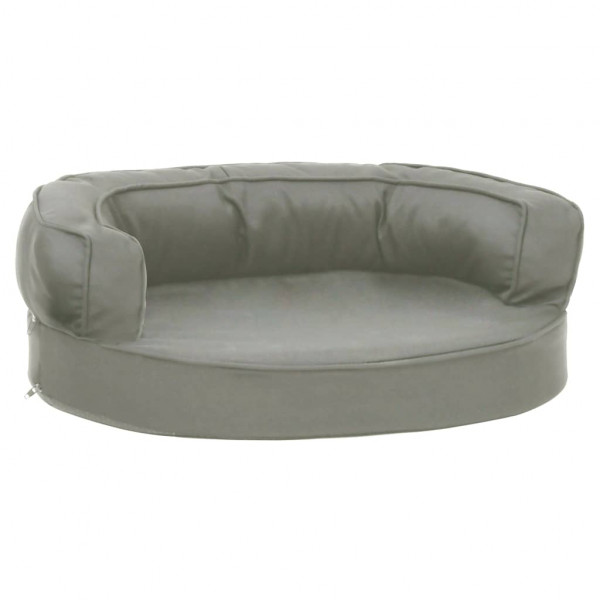 Cama para cães ergonómica 60x42 cm aspeto linho cinzento M 2