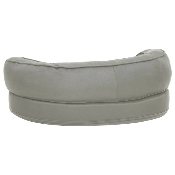 Colchón para cama de perro ergonómico aspecto lino gris 60x42cm M 5