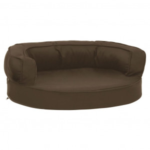 Cama para cães ergonómica 60x42 cm aspeto linho castanho H