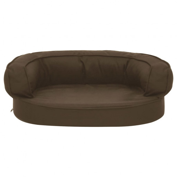 Cama para cães ergonómica 60x42 cm aspeto linho castanho M 3