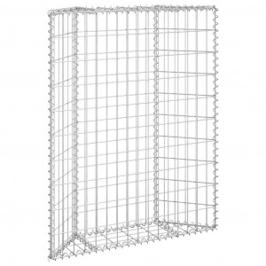 Arriate de gaviones de trapecio acero galvanizado 80x20x100 cm H