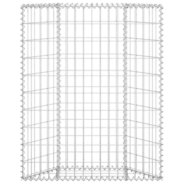 Canteiro elevado/cesto gabião trapézio 80x20x100 cm aço galvan. M 3