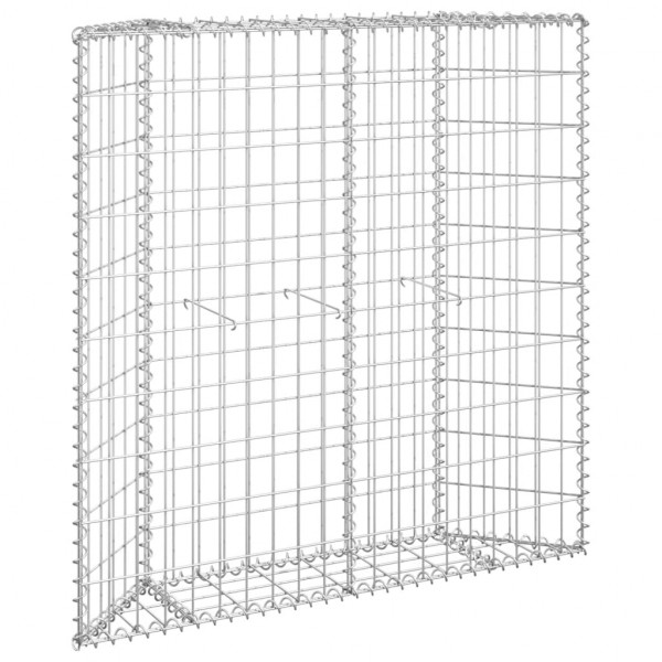 Arriate de gaviones de trapecio acero galvanizado 100x20x100 cm M 2