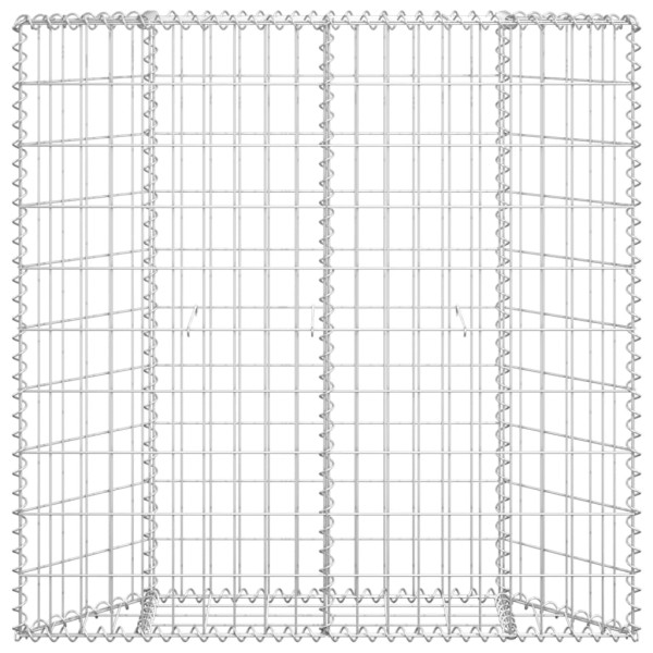 Arriate de gaviones de trapecio acero galvanizado 100x20x100 cm M 3