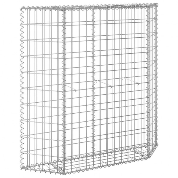 Arriate de gaviones de trapecio acero galvanizado 100x20x100 cm M 5