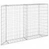 Arriate de gaviones de trapecio acero galvanizado 150x20x100 cm 2