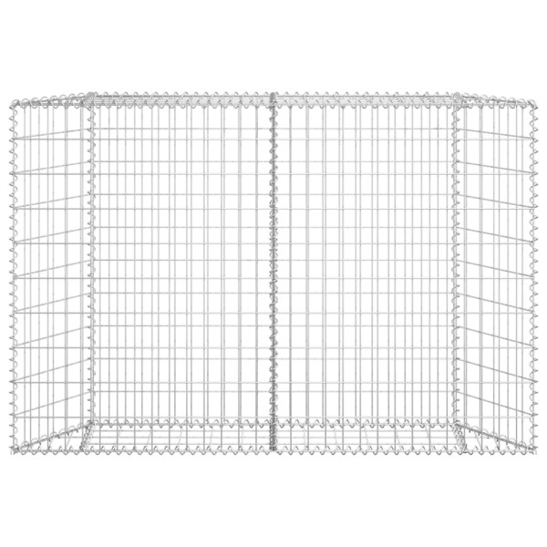 Canteiro elevado/cesto gabião trapézio 150x20x100cm aço galvan. M 3