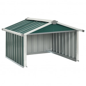 Abrigo para corta-relva 92x97x63 cm aço galvanizado verde H