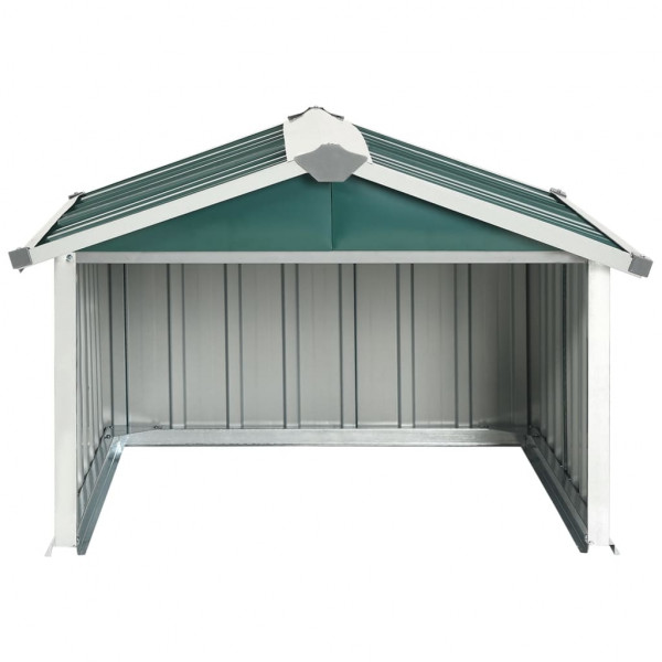 Cobertizo para cortacésped acero galvanizado verde 92x97x63 cm M 4