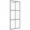 Mampara ducha accesible vidrio ESG transparente negro 100x195cm 2