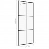 Mampara ducha accesible vidrio ESG transparente negro 115x195cm 5