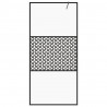 Mampara ducha accesible vidrio ESG transparente negro 90x195 cm 3